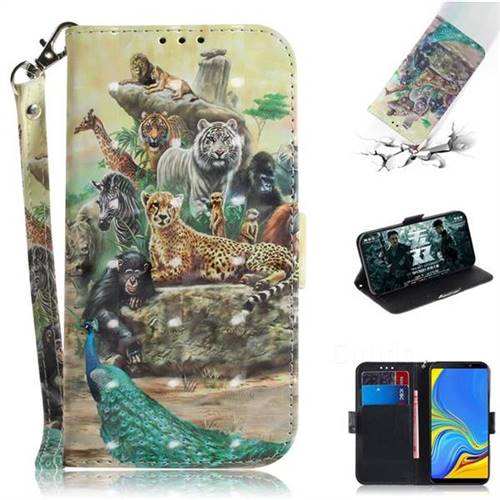 Beast Zoo 3D Painted Leather Wallet Phone Case for Samsung Galaxy A9 (2018) / A9 Star Pro / A9s
