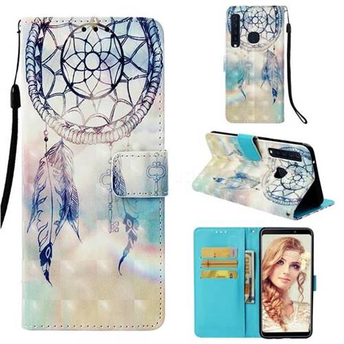 Fantasy Campanula 3D Painted Leather Wallet Case for Samsung Galaxy A9 (2018) / A9 Star Pro / A9s