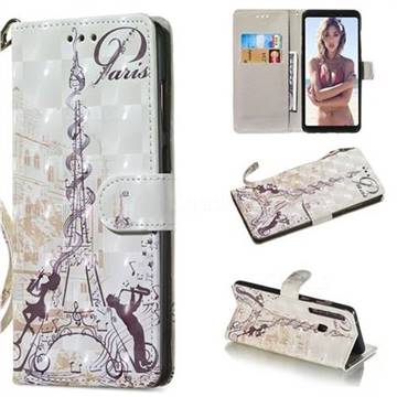 Tower Couple 3D Painted Leather Wallet Phone Case for Samsung Galaxy A9 (2018) / A9 Star Pro / A9s