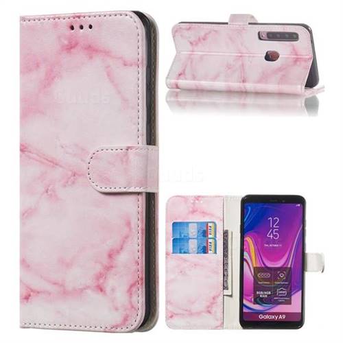 Pink Marble PU Leather Wallet Case for Samsung Galaxy A9 (2018) / A9 Star Pro / A9s