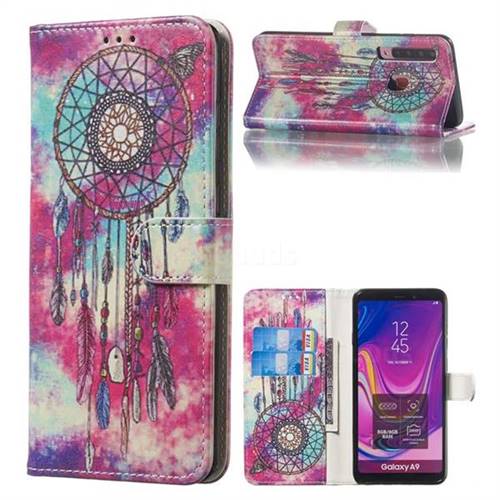 Butterfly Chimes PU Leather Wallet Case for Samsung Galaxy A9 (2018) / A9 Star Pro / A9s