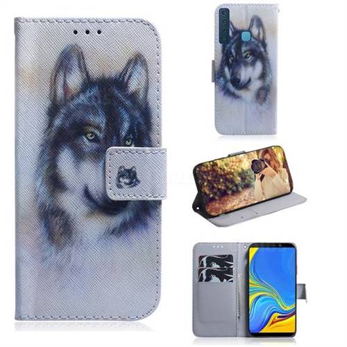 Snow Wolf PU Leather Wallet Case for Samsung Galaxy A9 (2018) / A9 Star Pro / A9s