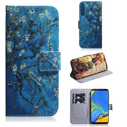 Apricot Tree PU Leather Wallet Case for Samsung Galaxy A9 (2018) / A9 Star Pro / A9s
