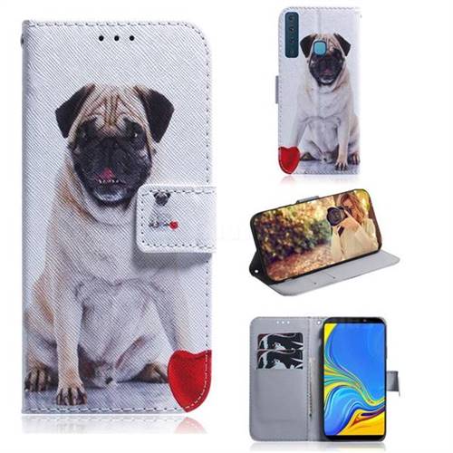 Pug Dog PU Leather Wallet Case for Samsung Galaxy A9 (2018) / A9 Star Pro / A9s