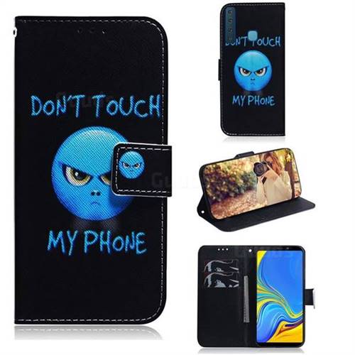 Not Touch My Phone PU Leather Wallet Case for Samsung Galaxy A9 (2018) / A9 Star Pro / A9s