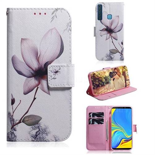 Magnolia Flower PU Leather Wallet Case for Samsung Galaxy A9 (2018) / A9 Star Pro / A9s