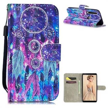 Star Wind Chimes 3D Painted Leather Wallet Phone Case for Samsung Galaxy A9 (2018) / A9 Star Pro / A9s