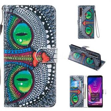 Cute Owl Smooth Leather Phone Wallet Case for Samsung Galaxy A9 (2018) / A9 Star Pro / A9s