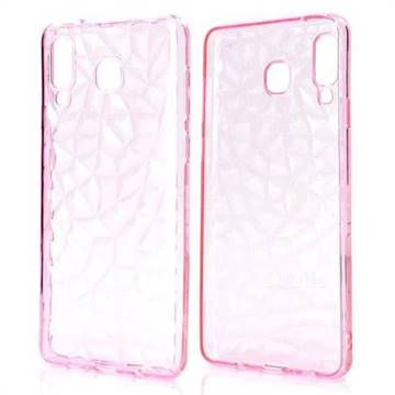 Diamond Pattern Shining Soft TPU Phone Back Cover for Samsung Galaxy A8 Star (A9 Star) - Pink
