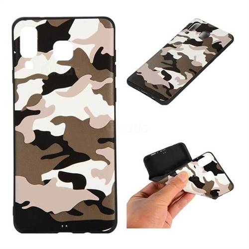 Camouflage Soft TPU Back Cover for Samsung Galaxy A8 Star (A9 Star) - Black White