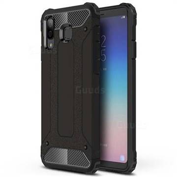 King Kong Armor Premium Shockproof Dual Layer Rugged Hard Cover for Samsung Galaxy A8 Star (A9 Star) - Black Gold