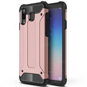 King Kong Armor Premium Shockproof Dual Layer Rugged Hard Cover for Samsung Galaxy A8 Star (A9 Star) - Rose Gold
