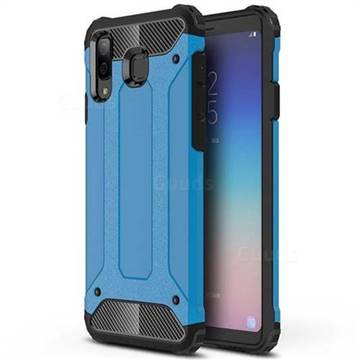 King Kong Armor Premium Shockproof Dual Layer Rugged Hard Cover for Samsung Galaxy A8 Star (A9 Star) - Sky Blue