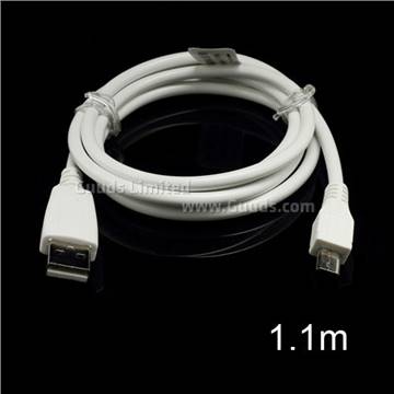 Micro USB Data Sync Charger Cable for Samsung Galaxy S4 i9500 / Galaxy S3 i9300 / Note 2 N7100 / HTC / Motorola / LG etc - White