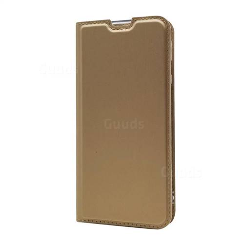 Ultra Slim Card Magnetic Automatic Suction Leather Wallet Case for Sharp  AQUOS sense3 Lite SH-RM12 - Champagne