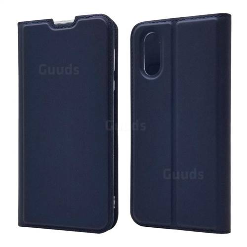 Ultra Slim Card Magnetic Automatic Suction Leather Wallet Case for Sharp AQUOS sense3 Plus SHV46 - Royal Blue