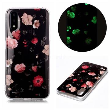 Rose Flower Noctilucent Soft TPU Back Cover for Samsung Galaxy A01