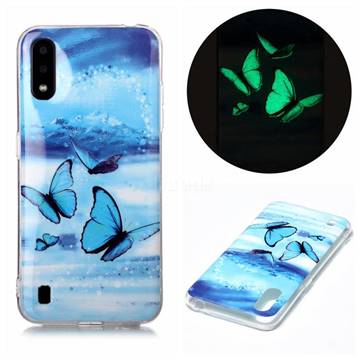 Flying Butterflies Noctilucent Soft TPU Back Cover for Samsung Galaxy A01