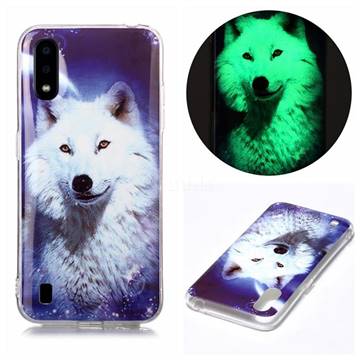 Galaxy Wolf Noctilucent Soft TPU Back Cover for Samsung Galaxy A01