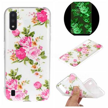 Peony Noctilucent Soft TPU Back Cover for Samsung Galaxy A01