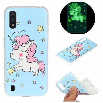 Stars Unicorn Noctilucent Soft TPU Back Cover for Samsung Galaxy A01