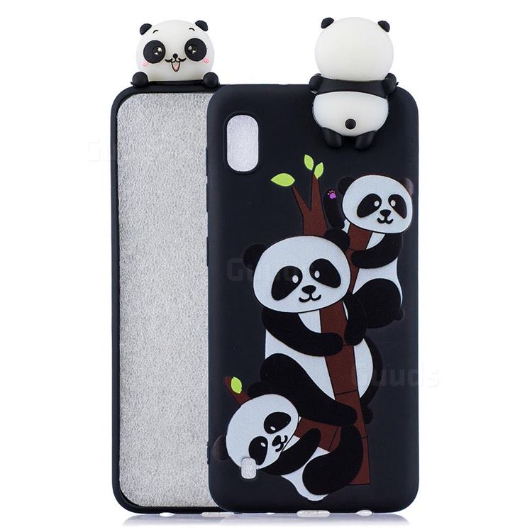 Ascended Panda Soft 3D Climbing Doll Soft Case for Samsung Galaxy A01