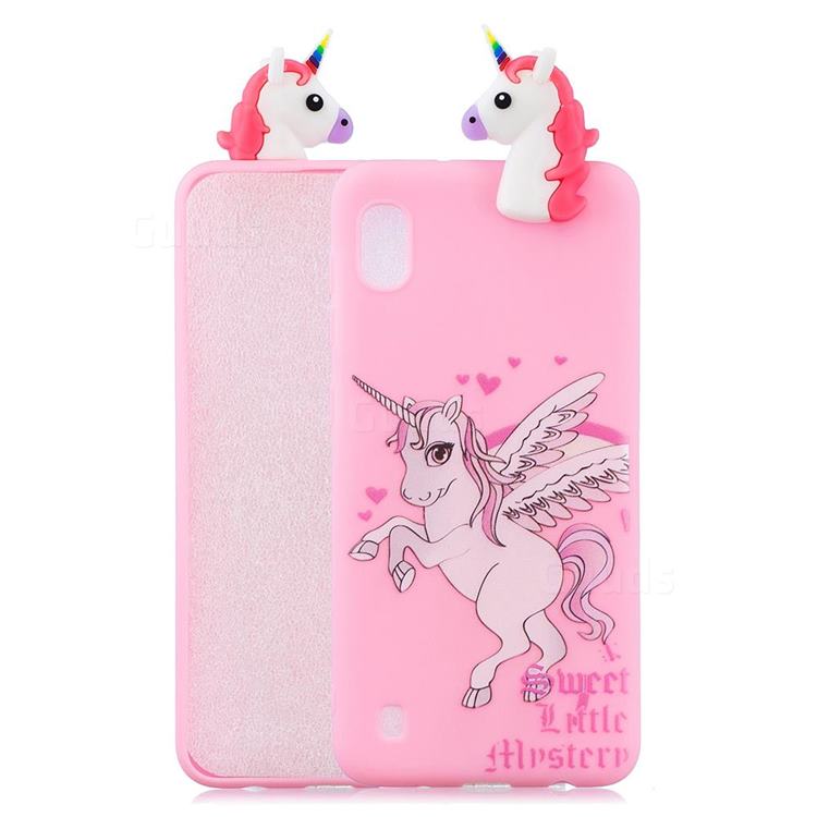 Wings Unicorn Soft 3D Climbing Doll Soft Case for Samsung Galaxy A01