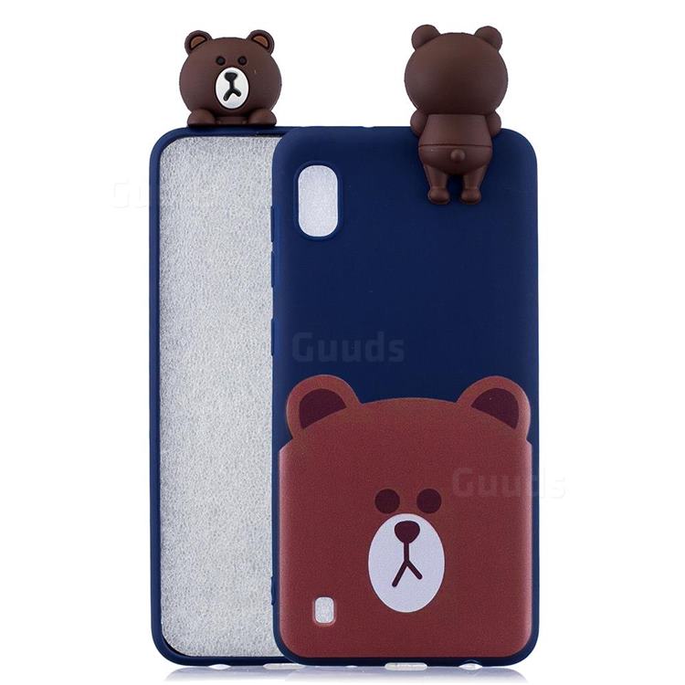 Cute Bear Soft 3D Climbing Doll Soft Case for Samsung Galaxy A01