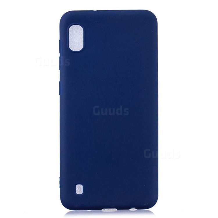 Candy Soft Silicone Protective Phone Case for Samsung Galaxy A01 - Dark Blue