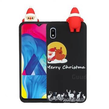 Santa Elk on Moon Christmas Xmax Soft 3D Doll Silicone Case for Samsung Galaxy A01