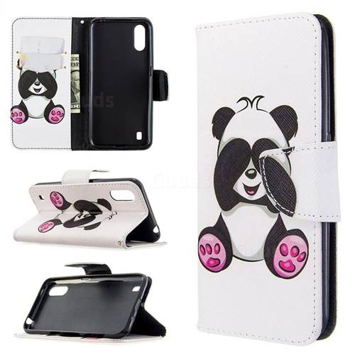 Lovely Panda Leather Wallet Case for Samsung Galaxy A01