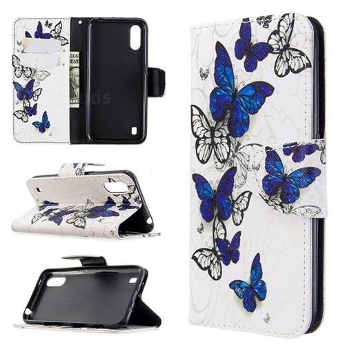 Flying Butterflies Leather Wallet Case for Samsung Galaxy A01