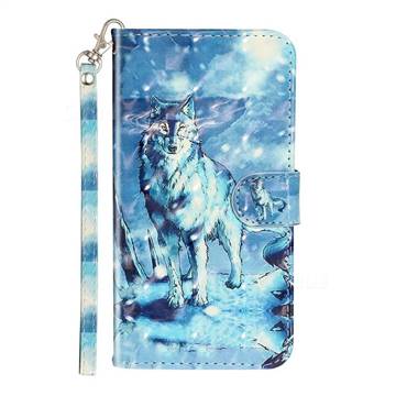 Snow Wolf 3D Leather Phone Holster Wallet Case for Samsung Galaxy A01 ...