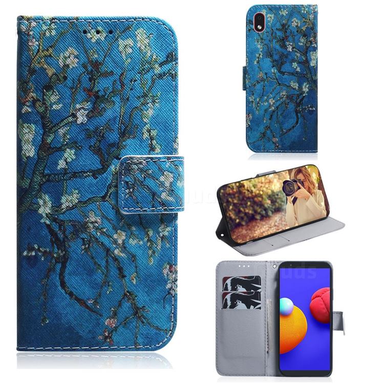 Apricot Tree PU Leather Wallet Case for Samsung Galaxy A01 Core
