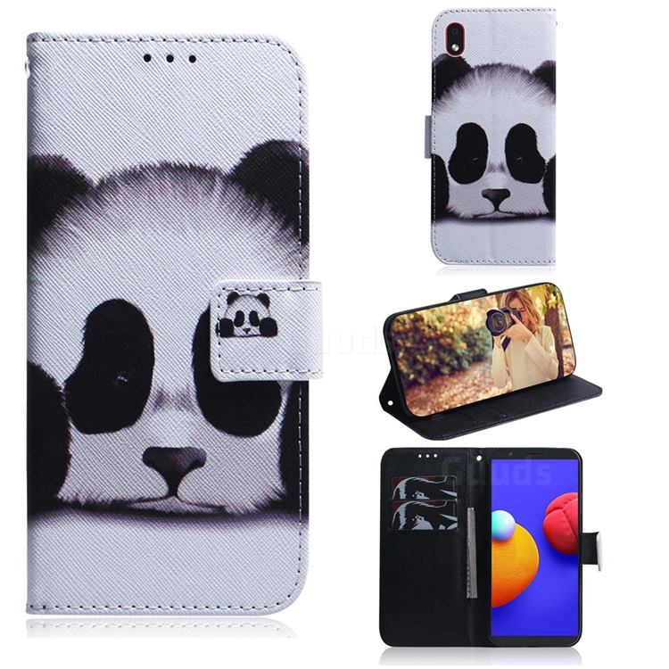 Sleeping Panda PU Leather Wallet Case for Samsung Galaxy A01 Core