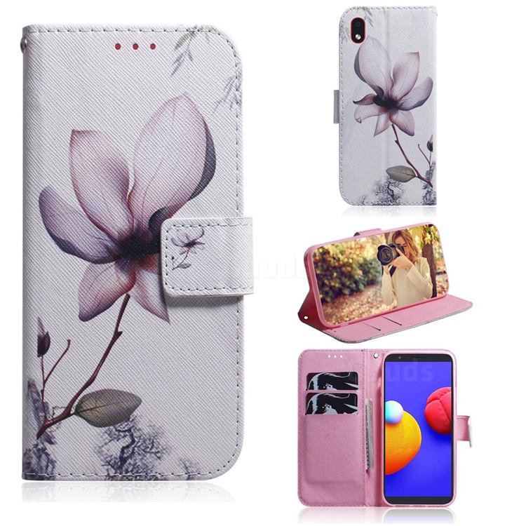 Magnolia Flower PU Leather Wallet Case for Samsung Galaxy A01 Core