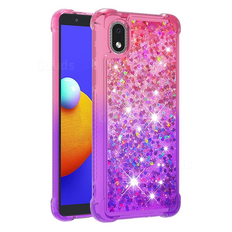 Rainbow Gradient Liquid Glitter Quicksand Sequins Phone Case for