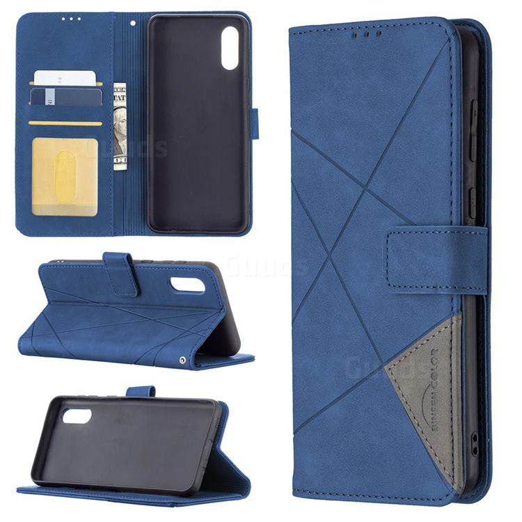 Binfen Color BF05 Prismatic Slim Wallet Flip Cover for Samsung Galaxy A02 - Blue