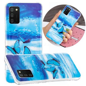 Flying Butterflies Noctilucent Soft TPU Back Cover for Samsung Galaxy A02s