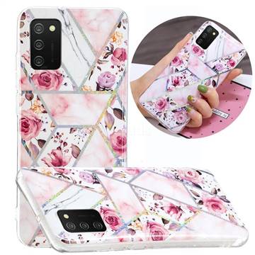 Rose Flower Painted Galvanized Electroplating Soft Phone Case Cover for Samsung Galaxy A02s