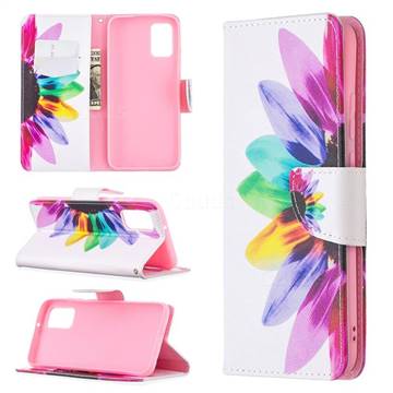 Seven-color Flowers Leather Wallet Case for Samsung Galaxy A02s