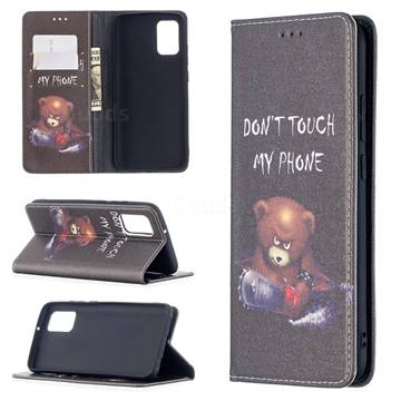 Chainsaw Bear Slim Magnetic Attraction Wallet Flip Cover for Samsung Galaxy A02s