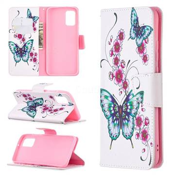Peach Butterflies Leather Wallet Case for Samsung Galaxy A02s