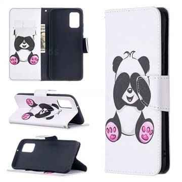 Lovely Panda Leather Wallet Case for Samsung Galaxy A02s
