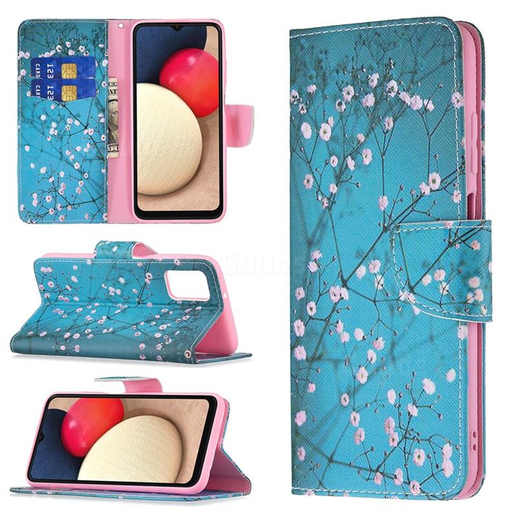 Blue Plum Leather Wallet Case for Samsung Galaxy A03s