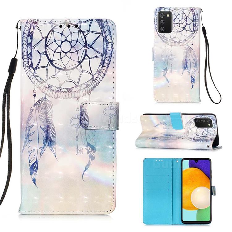 Fantasy Campanula 3D Painted Leather Wallet Case for Samsung Galaxy A03s