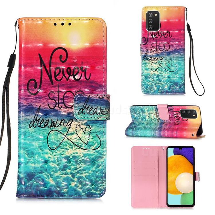 Colorful Dream Catcher 3D Painted Leather Wallet Case for Samsung Galaxy A03s