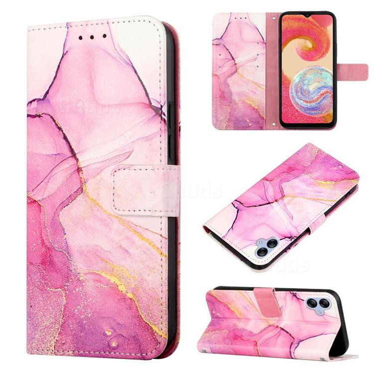 Pink Purple Marble Leather Wallet Protective Case for Samsung Galaxy A04e