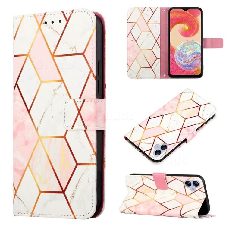 Pink White Marble Leather Wallet Protective Case for Samsung Galaxy A04e