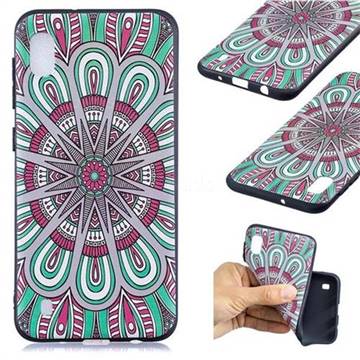 Mandala 3D Embossed Relief Black Soft Back Cover for Samsung Galaxy A10